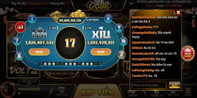 Cẩm nang tham gia t&agrave;i xỉu Go88 thắng đậm&nbsp;